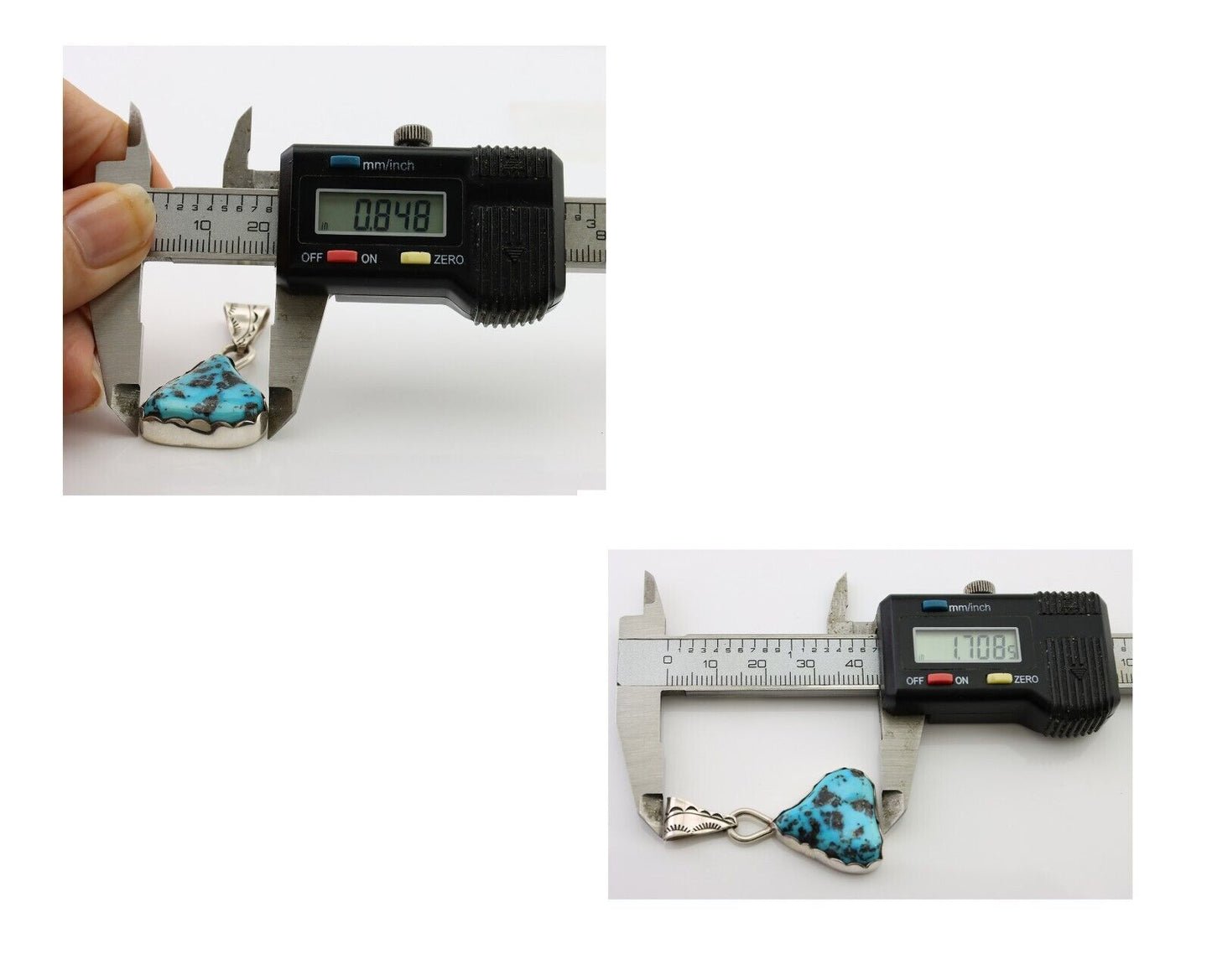 Navajo Necklace Pendant 925 Silver Turquoise Artist Tony Guerro C.80's