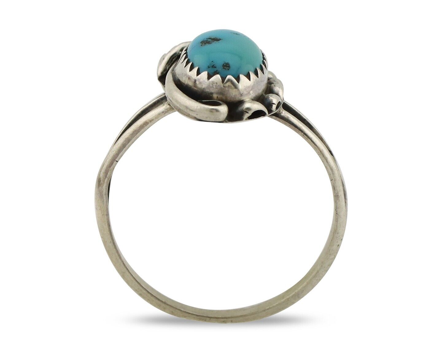 Navajo Ring 925 Silver Turquoise Artist Signed SkyStone Creations C.80's