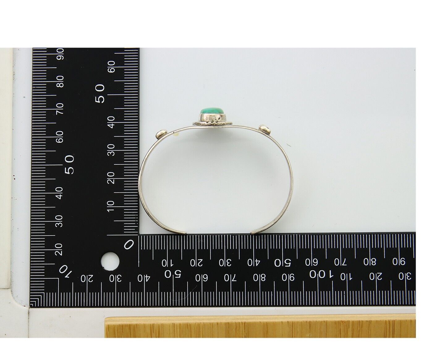 Navajo Cuff Bracelet 925 Silver Turquoise Native American Artist Handmade C.80's