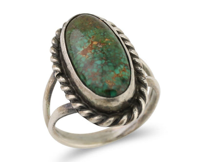 Navajo Handmade Ring 925 Silver Turquoise Native American Artist C.80's