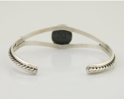 Navajo Bracelet 925 Silver Blue Turquoise Artist Signed Gecko C.80's