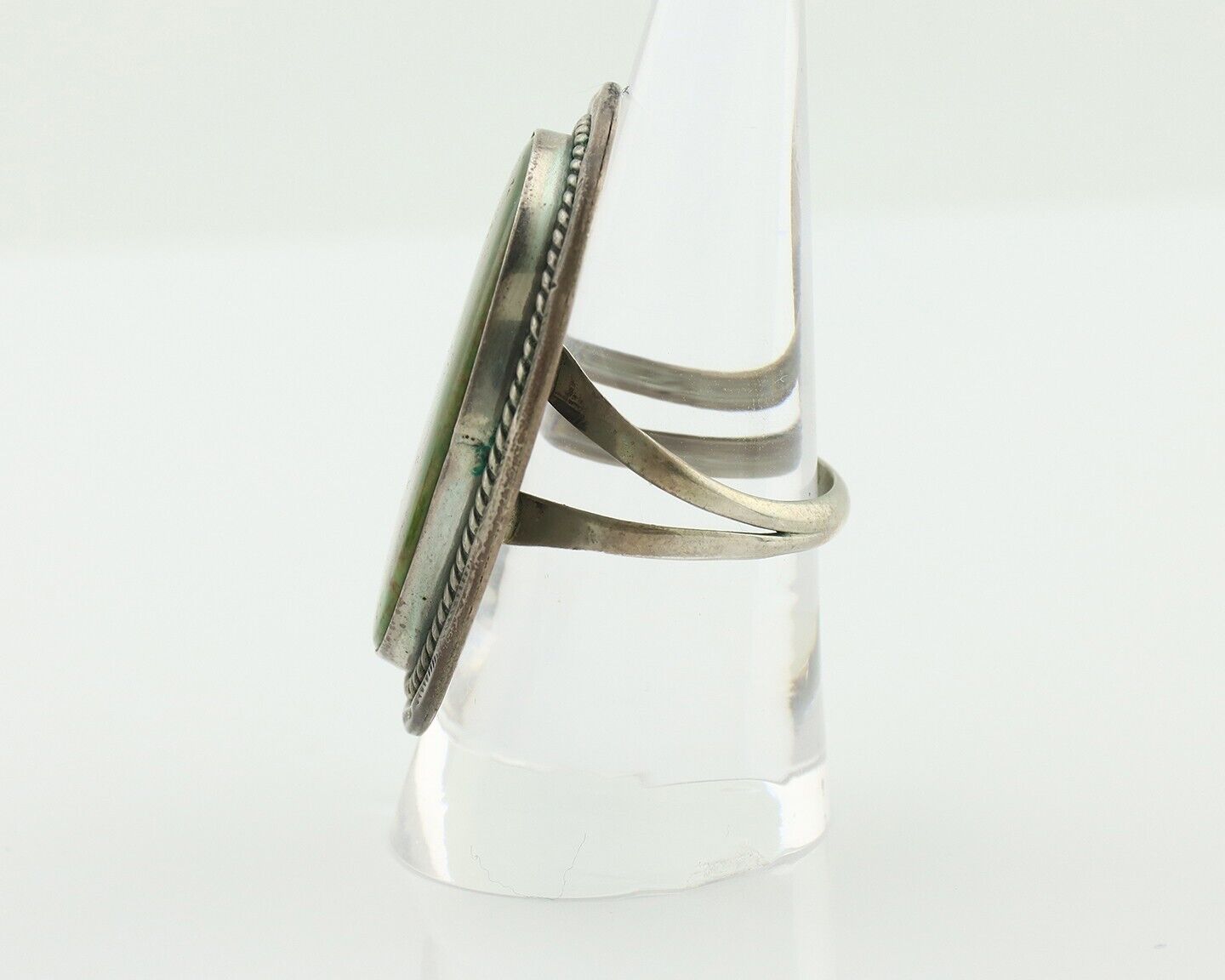 Navajo Ring 925 Silver Manassas Turquoise Tobe Turpen Native Artist C.80's