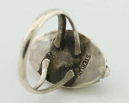 Navajo Handmade Ring 925 Silver Sleeping Beauty Artist Signed SC C.80's