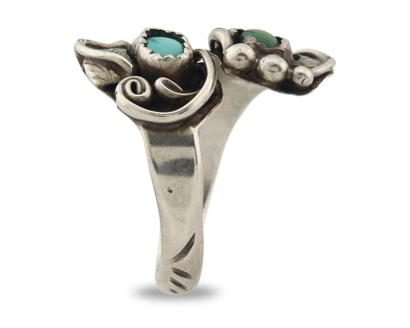 Vintage Navajo Ring 925 Sterling Silver Traditional Authentic Turquoise