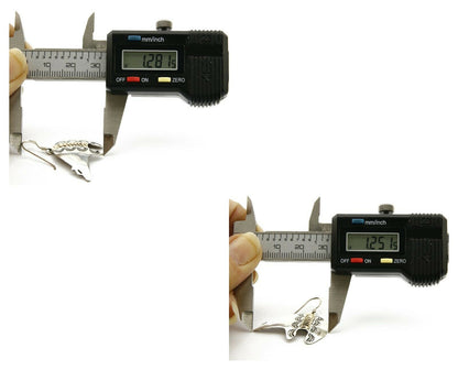 Navajo Dangle Earrings 925 Silver & 14k Solid Gold Spirit Bear Artist RT