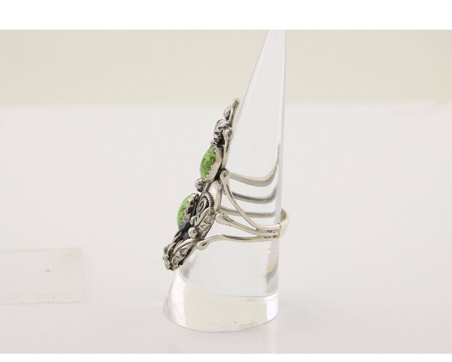 Navajo Ring 925 Silver Natural Denim Lapis Artist Signed Prairie Fire C.80's