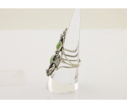 Navajo Ring 925 Silver Natural Denim Lapis Artist Signed Prairie Fire C.80's