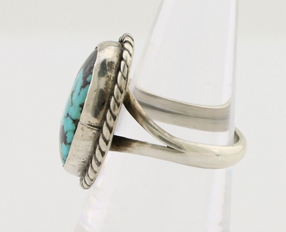 Navajo Ring 925 Silver Natural Blue Turquoise Native American Artist C.80's