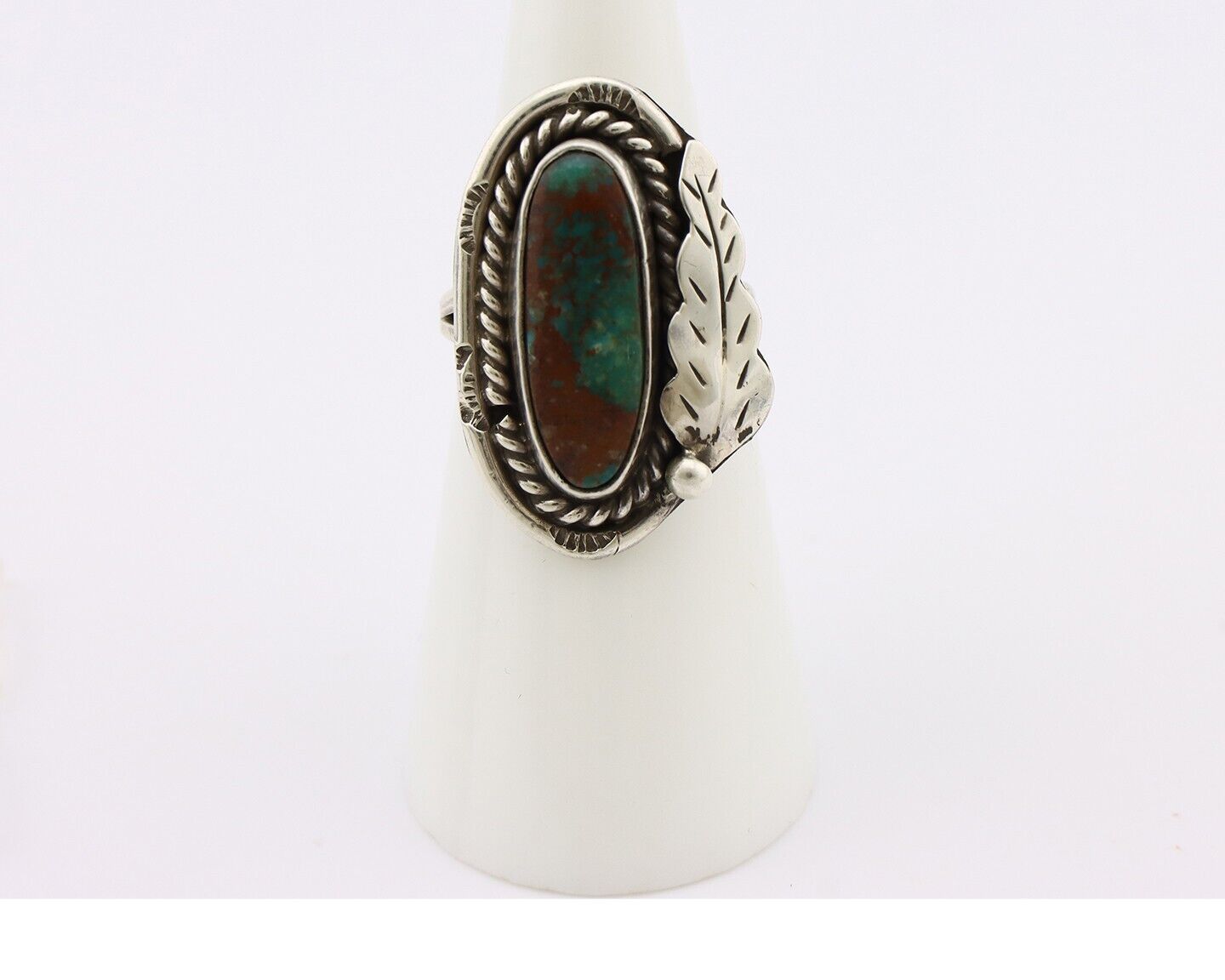 Navajo Handmade Ring 925 Silver Turquoise Native American Artist Signed J C.80's