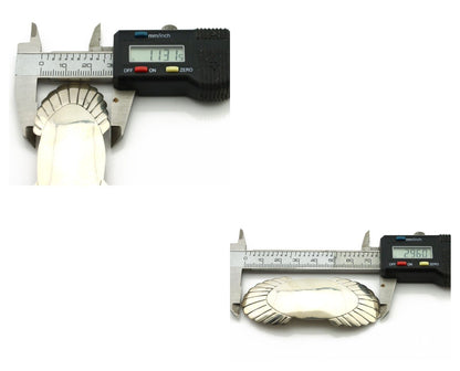 Navajo Hair Clip Barrette .925 Silver Hand Stamped Artist Signed C Montoya C80s