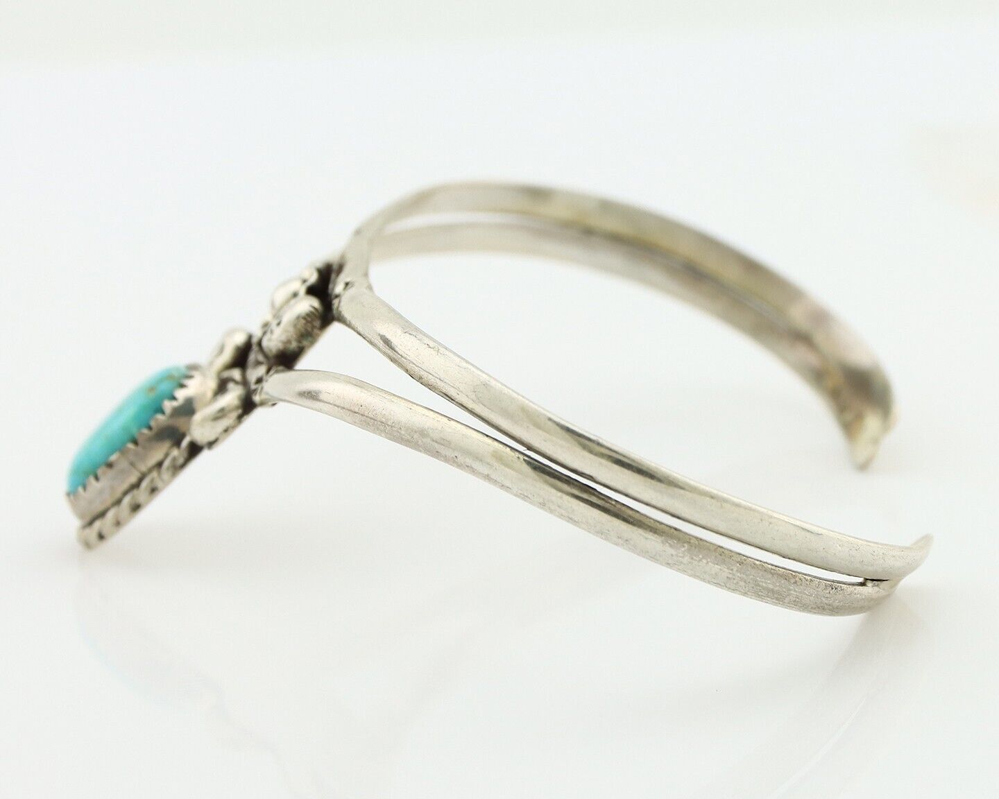 Navajo Bracelet 925 Silver Kingman Turquoise Artist Native American C.80's