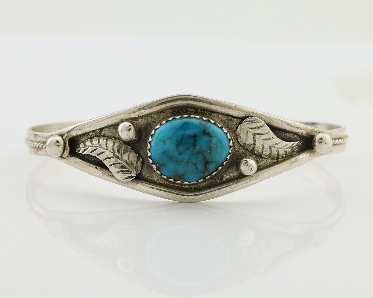 Navajo Handmade Bracelet 925 Silver Arizona Turquoise Native American C.80's