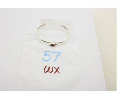 Navajo Bracelet .925 Silver Natural Red Coral Cuff Native American Artist C.80's