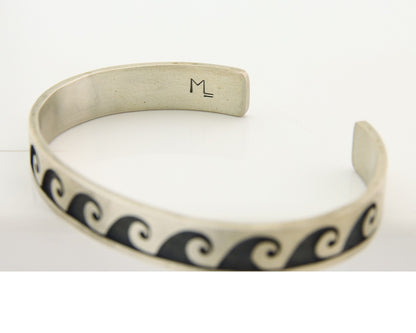 Vintage Hopi Bracelet 925 Silver Signed Effie Tawahongva & ML Authentic