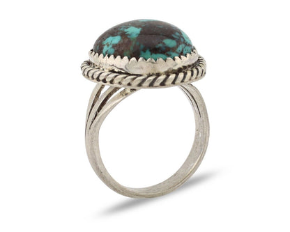 Navajo Ring 925 Silver Turquoise Native American Artist C.1930's