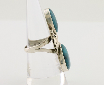 Navajo Ring 925 Silver Natural Blue Turquoise Native American C.80's