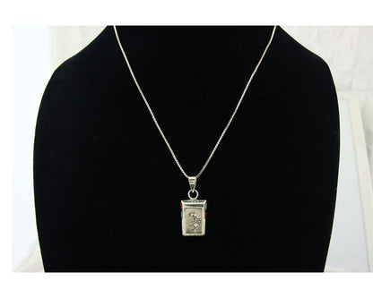 Navajo Sterling Silver Necklace Handmade Authentic Vintage Signed Leonard Jim