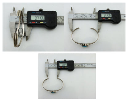 Navajo Slave Bracelet 925 Silver Arizona Turquoise Native American Artist C.80's