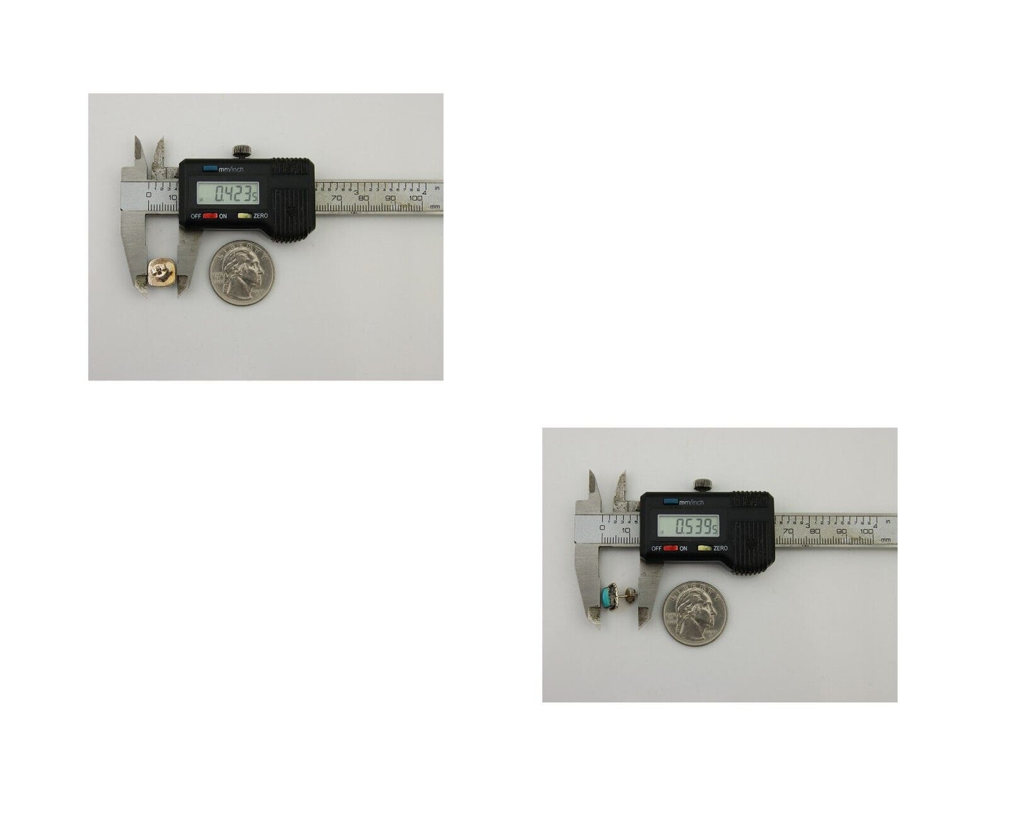 Navajo Hand Stamped Earrings 925 Silver Blue Turquoise Native Artist C.80's