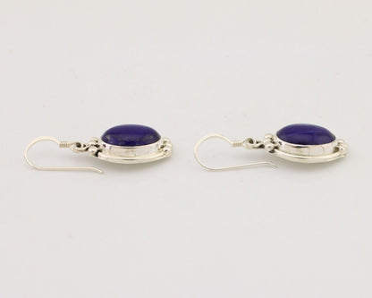 Navajo Dangle Earrings 925 Silver Lapis Lazuli Native American Artist C.80's