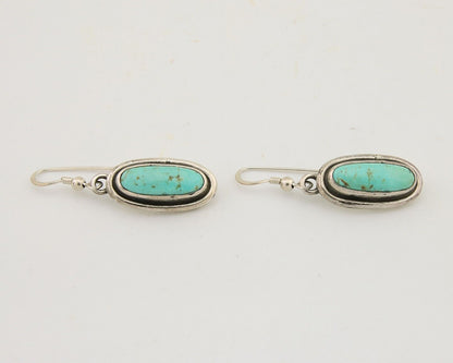 Navajo Dangle Earrings 925 Silver Natural Blue Turquoise Native Artist C.80's