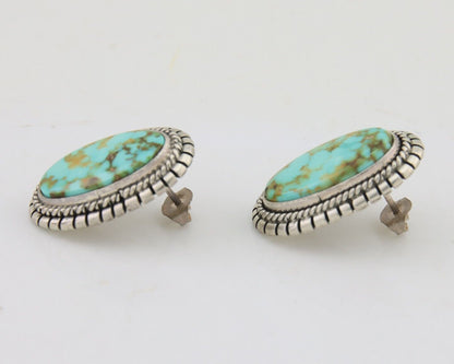 Navajo Dangle Earrings 925 Natural Turquoise Signed M GUERRO C.80's