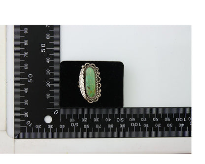 Navajo Ring .925 Sterling Blue Turquoise Artist Signed R Yazzie C.80's