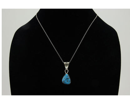 Navajo Necklace 925 Silver Blue Turquoise Artist Signed Tony Guerro C.80's