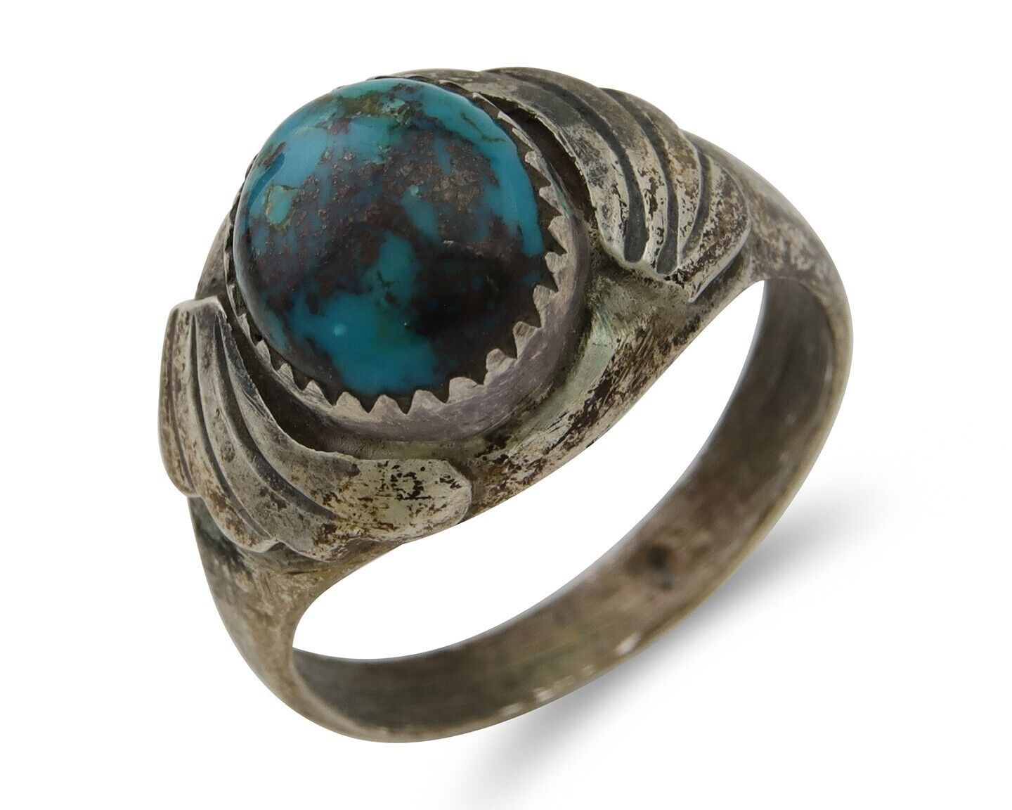 Navajo Ring 925 Silver Turquoise Turpen's Pawn Vault Artist Native C.80's