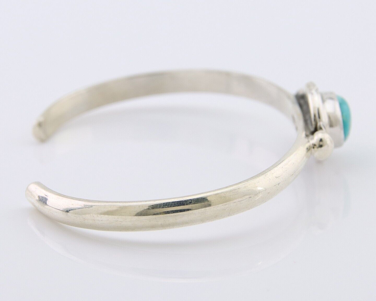 Navajo Bracelet 925 Silver Natural Turquoise Native American Artist C.80's