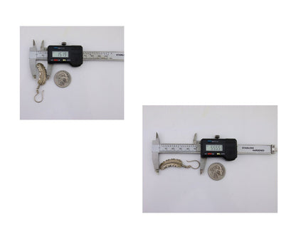 Navajo Eagle Feather Dangle Earrings 925 Silver Artist Signed D Lerma C.80's