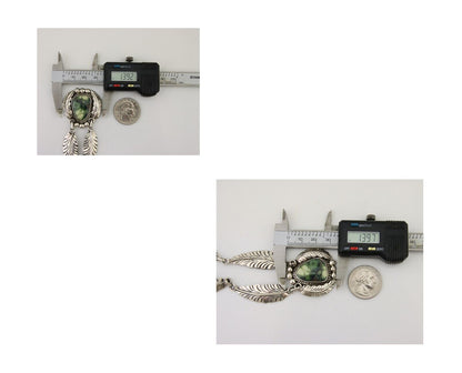 Navajo Necklace 925 Silver Natural Turquoise Artist Signed C Montoya C.80's