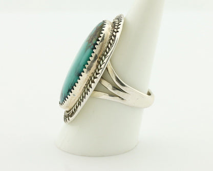 Navajo Ring 925 Silver Natural Blue Turquoise Signed William Denetdale C.80's