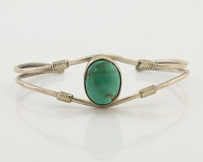 Navajo Bracelet 925 Silver Natural Blue Turquoise Native American C.80's