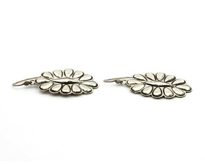 Navajo .925 SOLID Silver Shield J Hook Drop Dangle Earrings