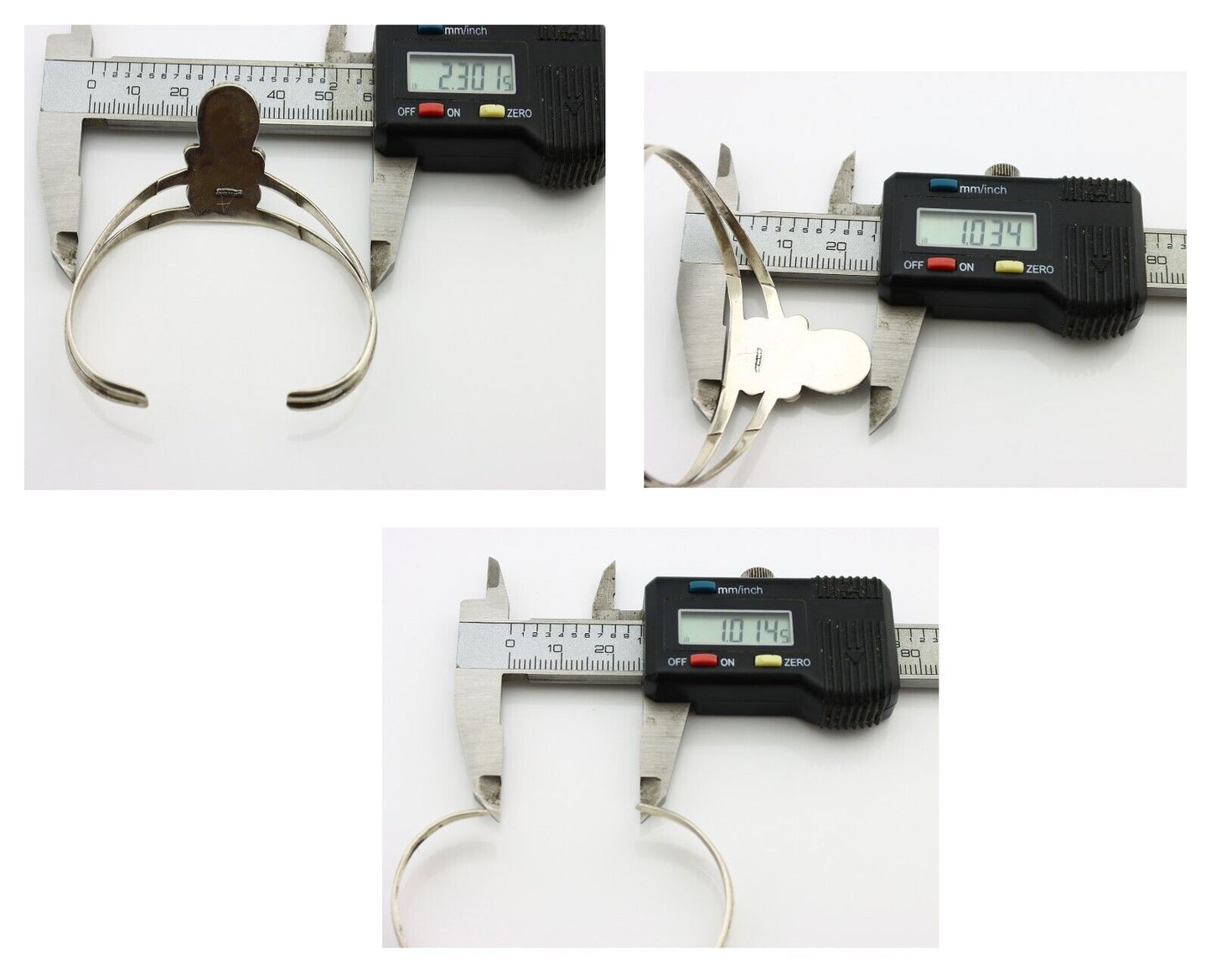 Navajo Bracelet 925 Silver Kingman Turquoise Artist Native American C.80's