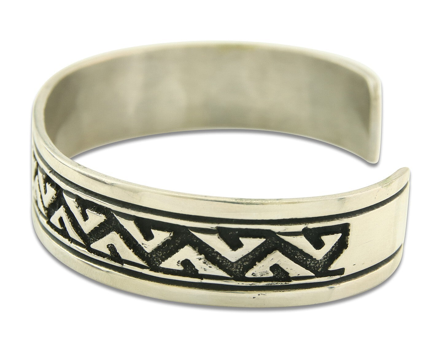 Mens's Navajo Bracelet 925 Silver Artist Signed Thomas Singer Cuff Made 1980's