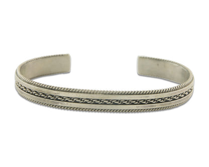 Vintage Navajo Bracelet 925 Silver Handmade Authentic Traditional Signed TAHE