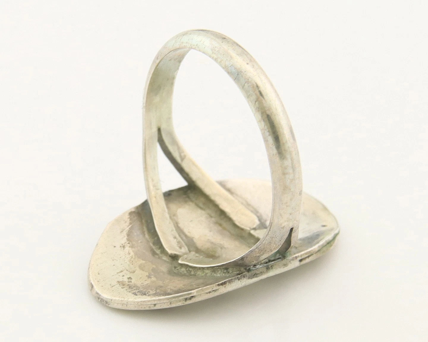 Navajo Bagger Paw Ring Sterling Silver Natural Gemstone Vintage Size 5.5