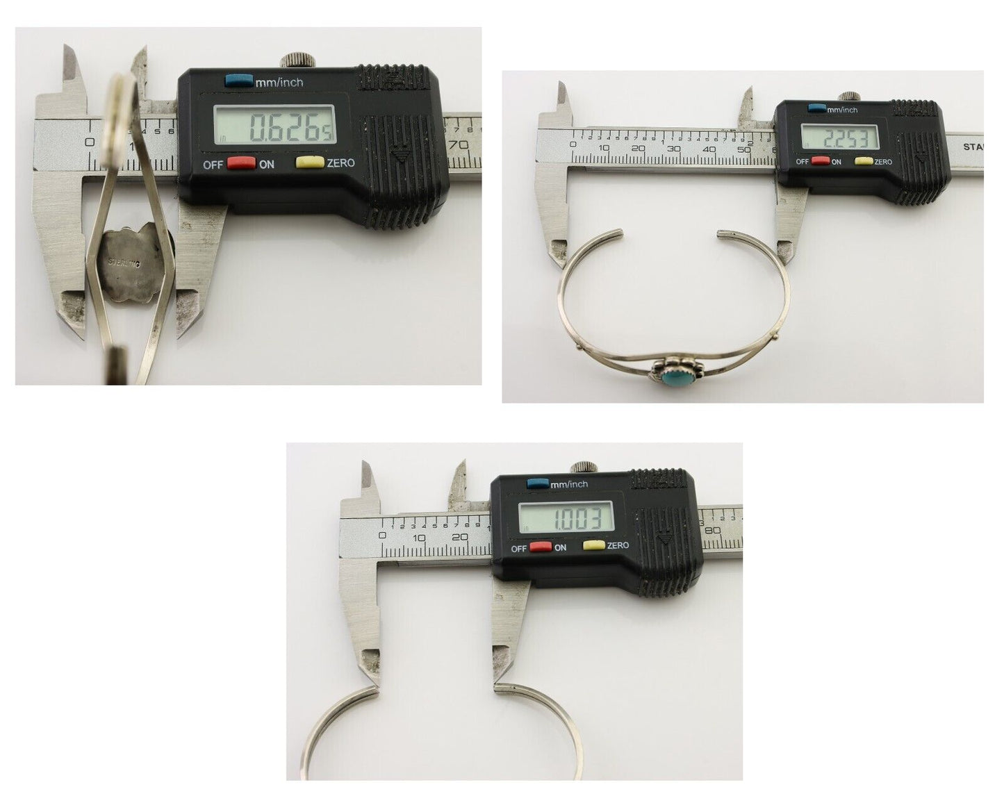 Navajo Handmade Bracelet 925 Silver Natural Blue Turquoise Native American C80's