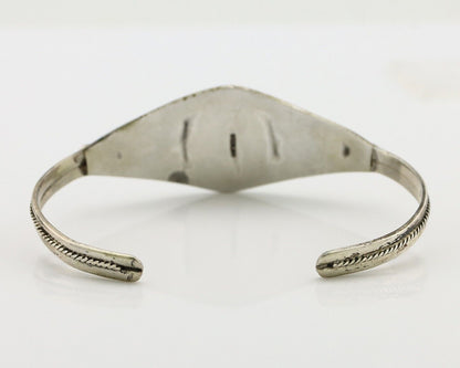 Navajo Bracelet 925 Silver Spiderweb Kingman Turquoise Native American C.80's