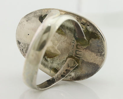 Navajo Ring 925 Silver Natural Blue Turquoise Tom Willeto C.80's