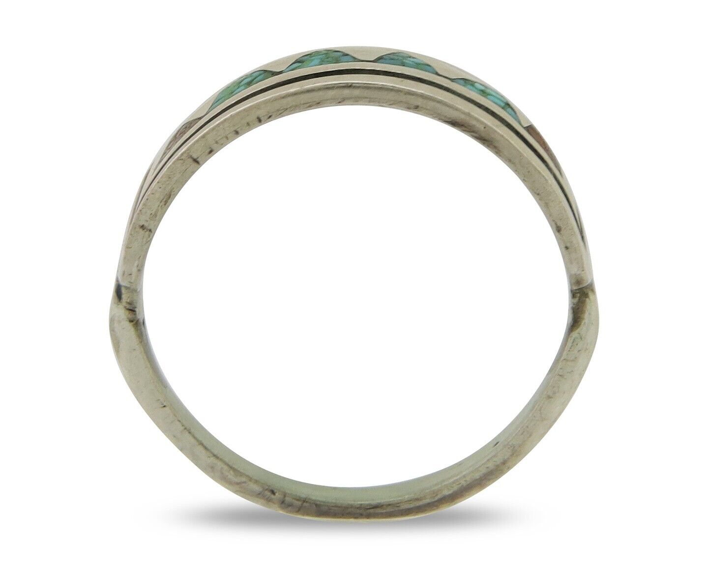 Navajo Handmade Ring 925 Silver Coral & Turquoise Signed SC C.80's