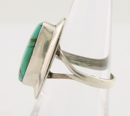 Navajo Handmade Ring 925 Silver Blue Turquoise Artist Signed Kachina C.80's