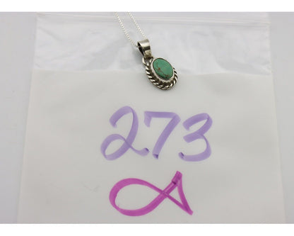 Navajo Necklace 925 Silver Natural Kingman Turquoise Native Artist C.2008