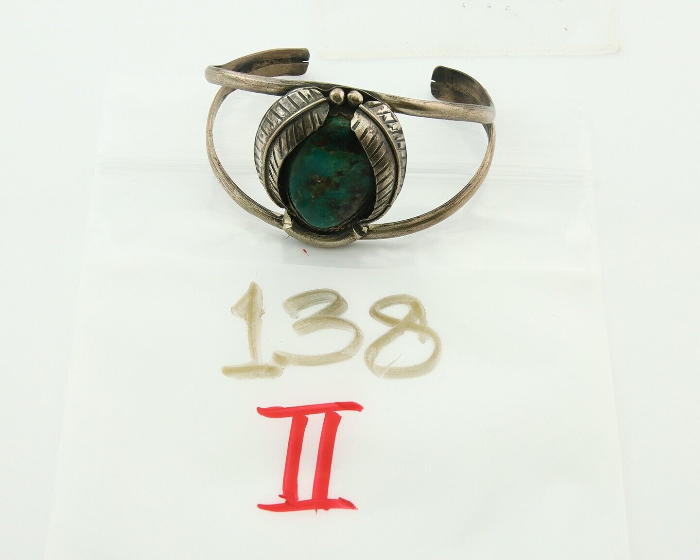 Vintage Navajo Bracelet 925 Silver Natural Blue Turquoise Native American Artist