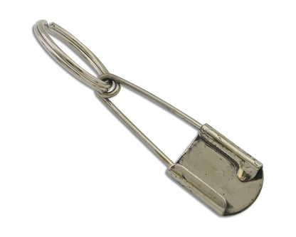 Navajo Hand Stamped Key Chain .925 Silver Handmade Native American Artist C.80's