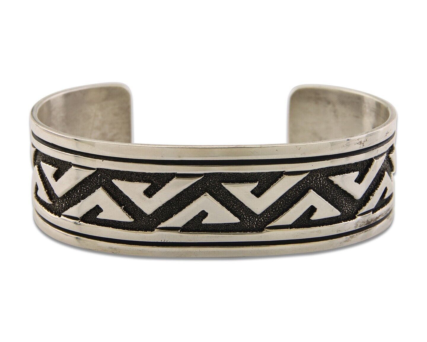 Navajo Bracelet 925 Silver Handmade Cuff Artist Signed Tommy Singer C.80's