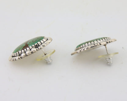 Navajo Earrings 925 Natural Royston Turquoise Native American Artist C.80's