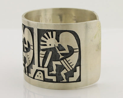 Navajo Kokopelli Bracelet 925 Silver Native American Artist Handmade C.80's